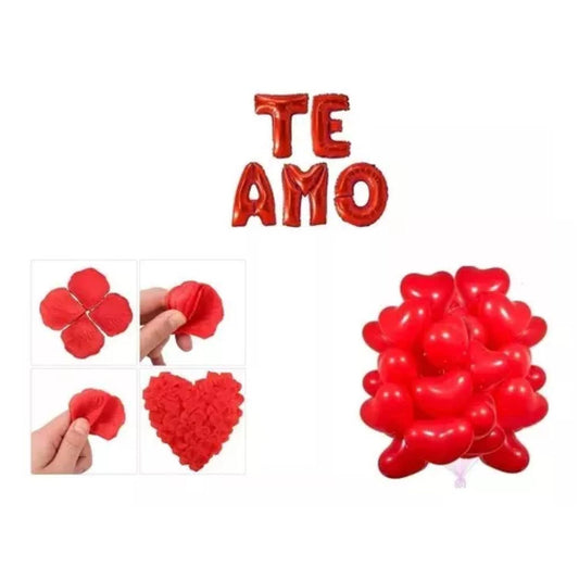 Pack De Amor 1Frase+200Petalos+25Globos